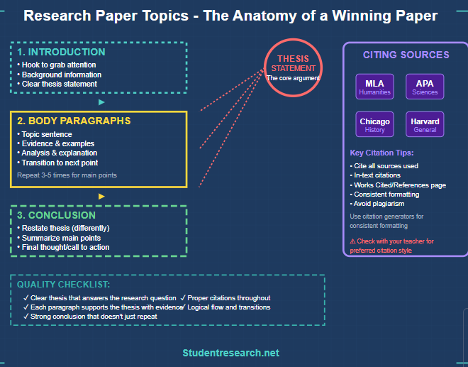 Research paper Topics for High School Students- Anatomy of a winning paper