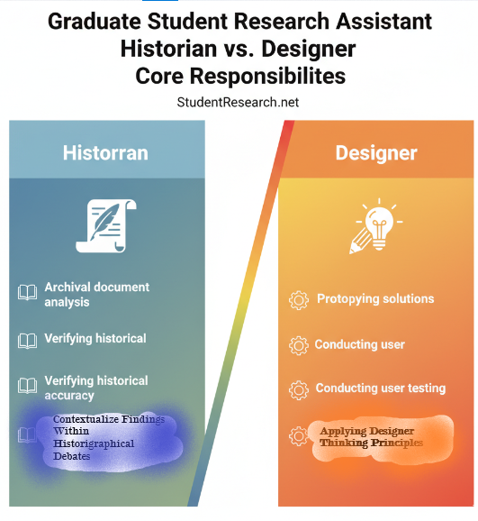Graduate Student Research Assistant Historian Vs Designer comparison