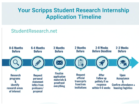 Scripps Student Research Internship:-the application timeline