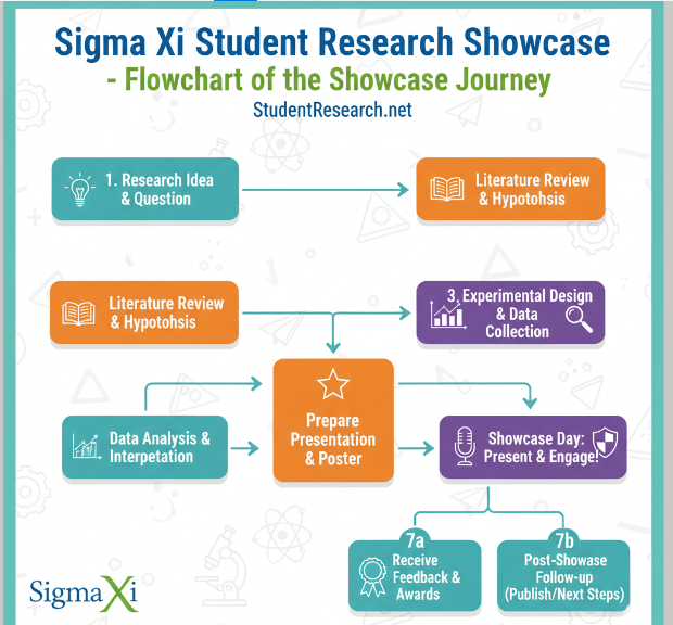 Sigma Xi Student Research Showcase- The Showcase Flowchart