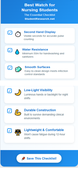 Best Watch For Nursing Students -A checklist