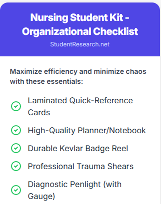 Nursing Student Kit- organizational checklist