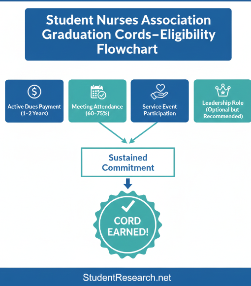 Student Nurses Association Graduation Cords- Eligibility Flowchart