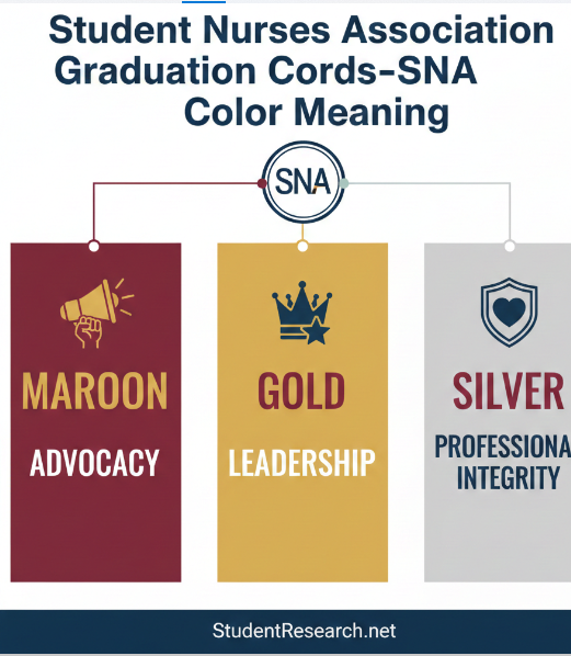 Student Nurses Association Graduation Cords-Meaning of Colours.