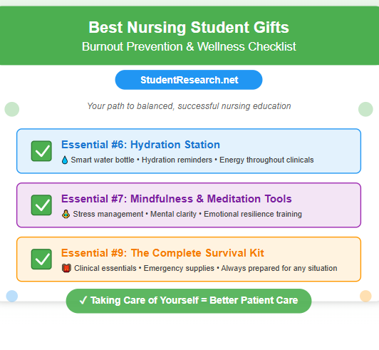 Best Nursing Student Gifts-Burnout Prevention & Wellness Checklist.