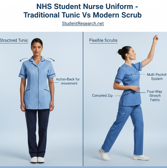 NHS Student Nurse Uniform-Traditional Tunic Vs Modern Scrub