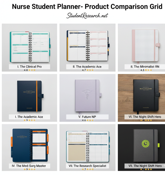 Nurse Student Planner- Product Comparison Grid.