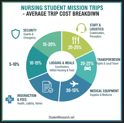 Nursing Student Mission Trips- Average Trip Cost Breakdown.