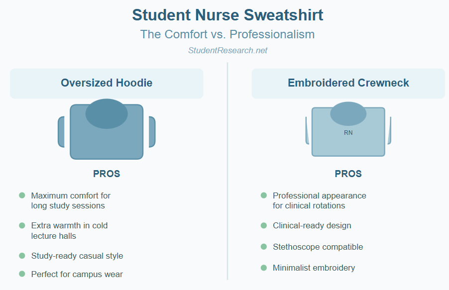 Student Nurse Sweatshirt-The Comfort vs. Professionalism