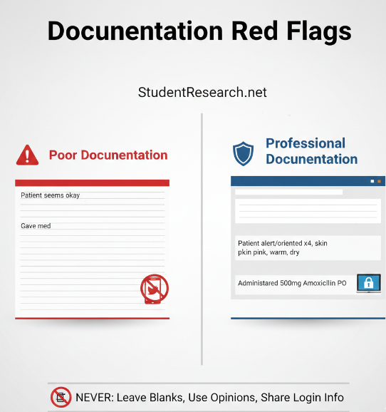 Clinical Experience for nursing Students- Documentation Red Flags