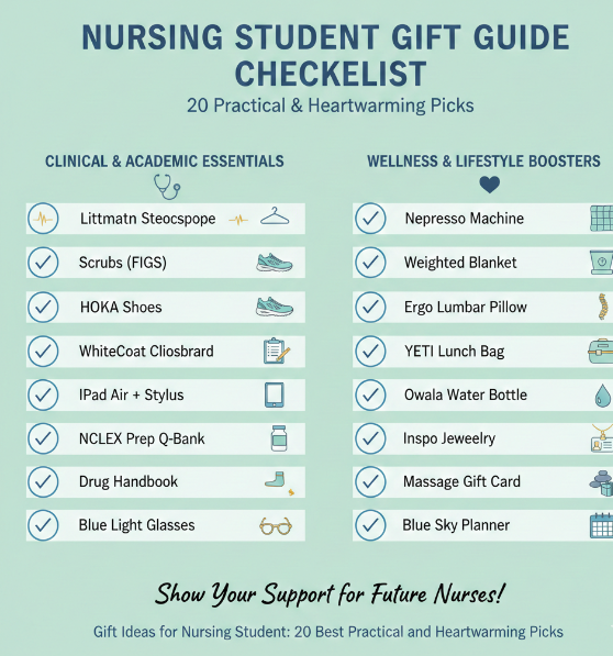 Gift Ideas for Nursing Student- Gift Ideas Checklist.