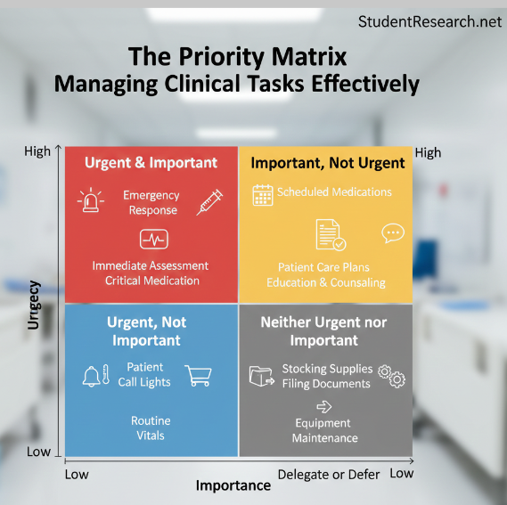 Nursing student goals for Clinical- Your priority Matrix.