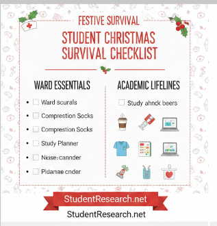 Student nurse Christmas- A Christmas Survival Checklist.