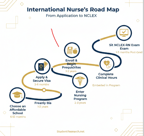 cheapest nursing schools in usa for international students-The International Student Nurse Roadmap from Application to NCLEX.