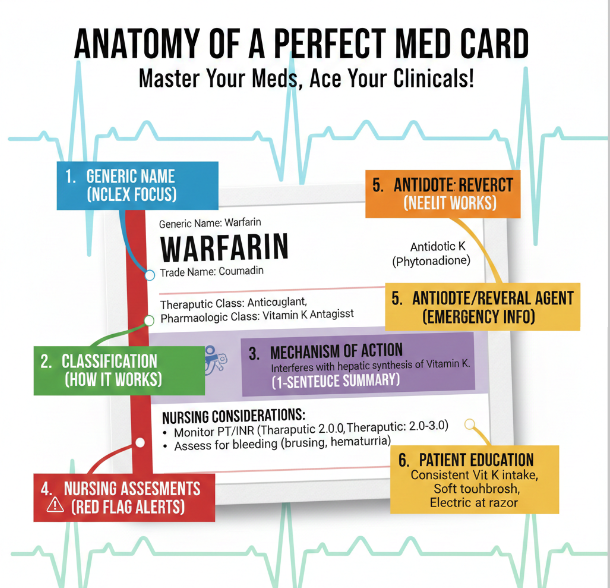 medication card for nursing students-Anatomy of a Perfect Med Card.