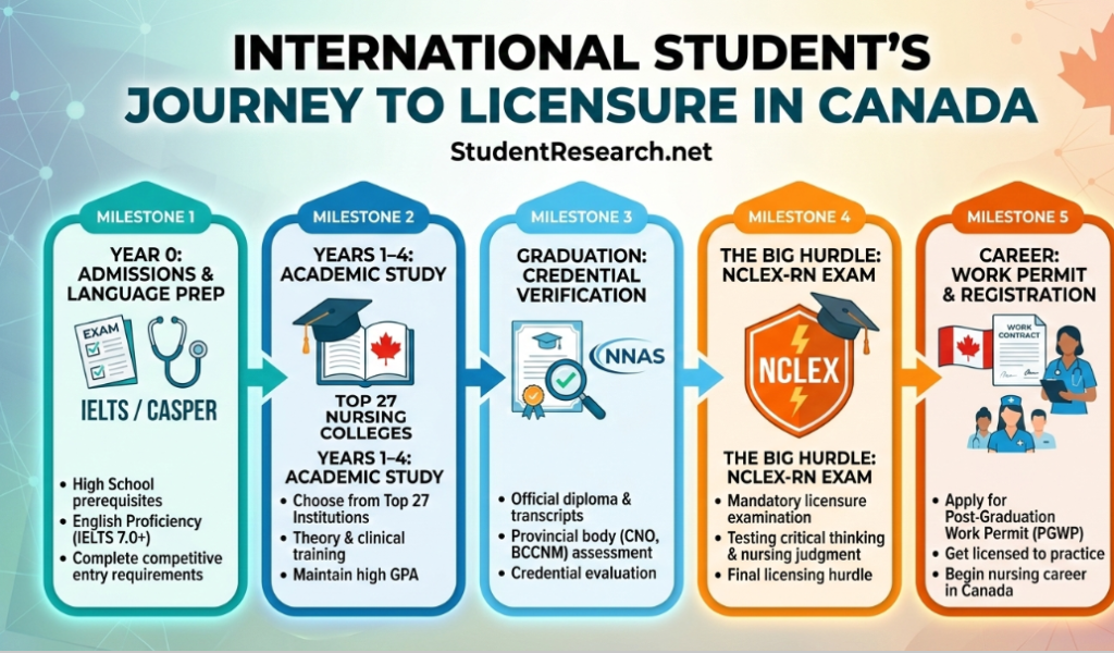 nursing colleges in canada for international students-The International Student’s Journey to Licensure.