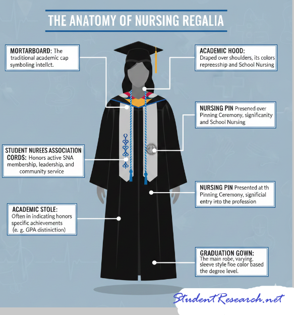 student nurses association cords-The Anatomy of Nursing Regalia.