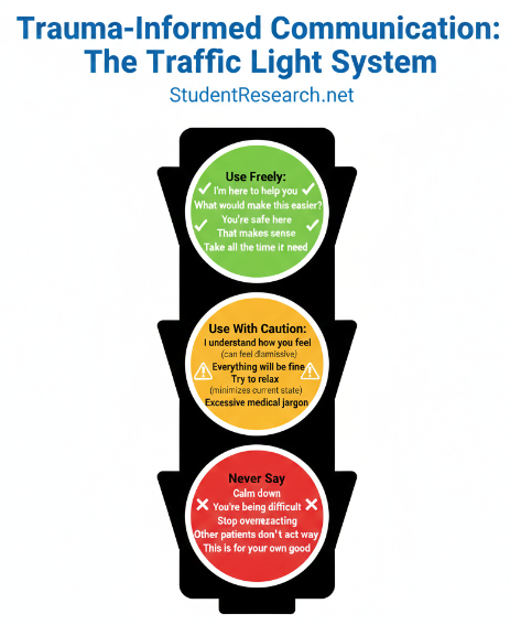 trauma informed care podcast for nursing students- The Trauma- Informed Communication
