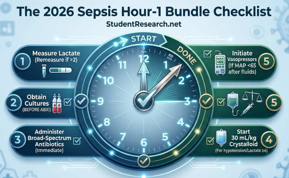 nursing podcasts for students-The Sepsis Hour-1 Bundle Infographic Checklist