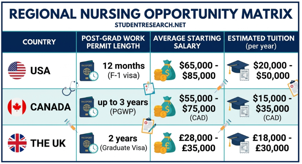 nursing programs for international students-Regional Nursing Opportunity Matrix