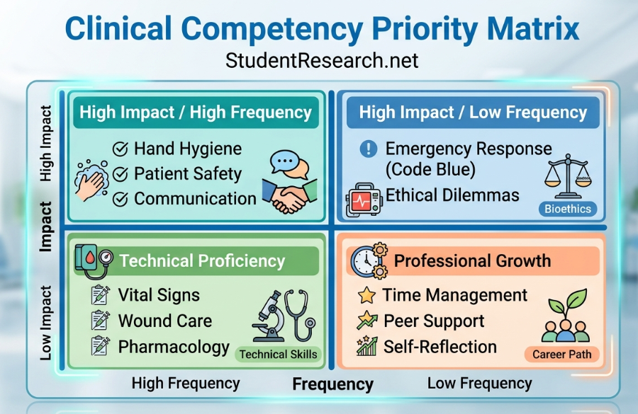 nursing student evaluation examples-Clinical Competency Priority Matrix