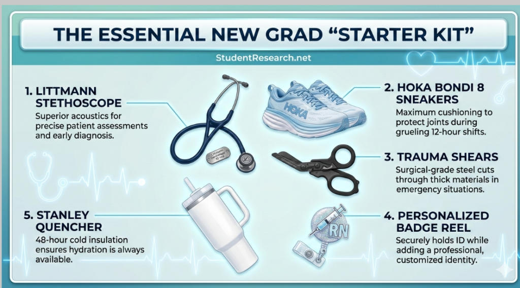 nursing student graduation gifts-The Essential New Grad Starter Kit.