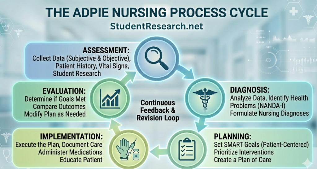 smart goals for nursing students during preceptorship examples-The ADPIE Nursing Process Cycle.