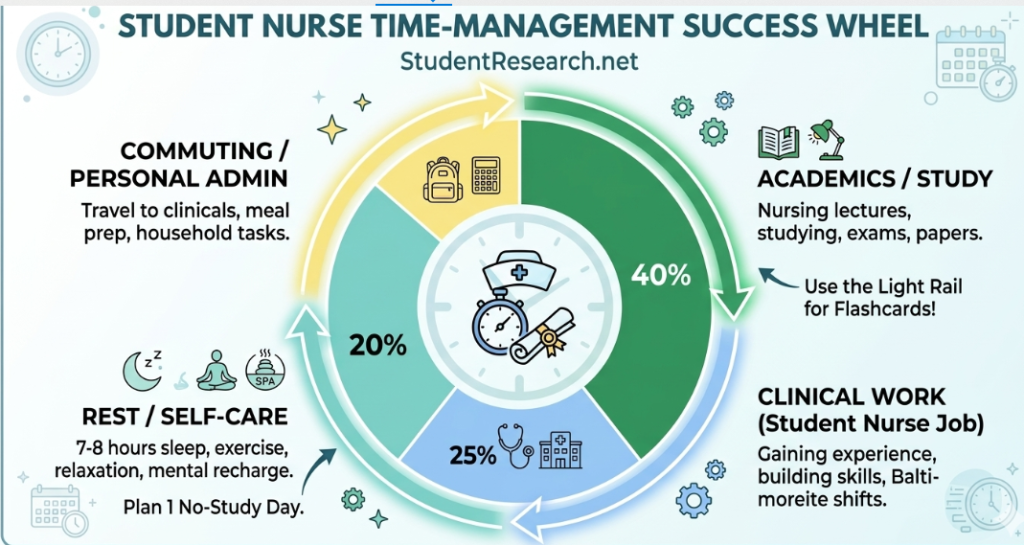 student nurse jobs baltimore-Student Nurse Time-Management Success Wheel.