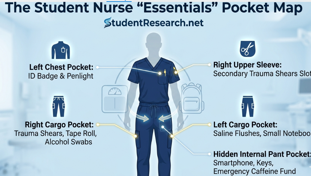 student nurse scrubs-The Student Nurse Essentials Pocket Map