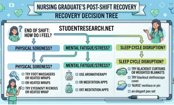 Gift ideas for nursing student graduate-The Post-Shift Recovery Decision Tree