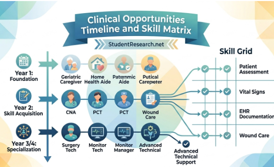 Good jobs for nursing students-Clinical Opportunities Timeline and Skill Matrix