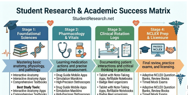Great gifts for nursing students- Student Research and Academic Success Matrix