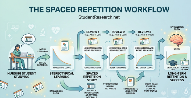 Medication cards for nursing students-The Spaced Repetition Workflow.