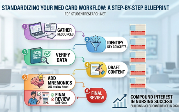 Nursing Student Med Cards-Standardizing Your Med Card Workflow- A Step-by-Step Blueprint.