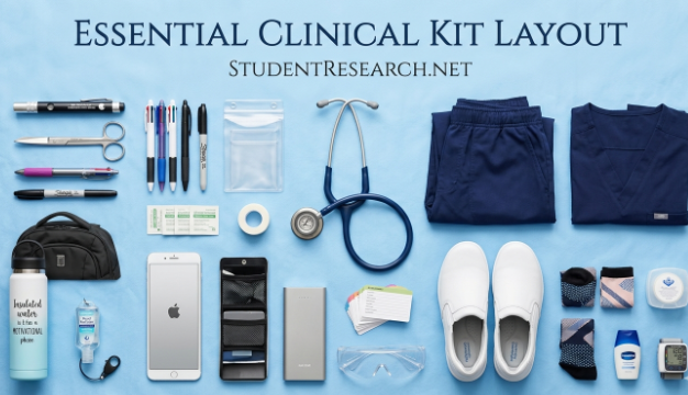 Nursing Student Supplies-Essential Clinical Kit Layout