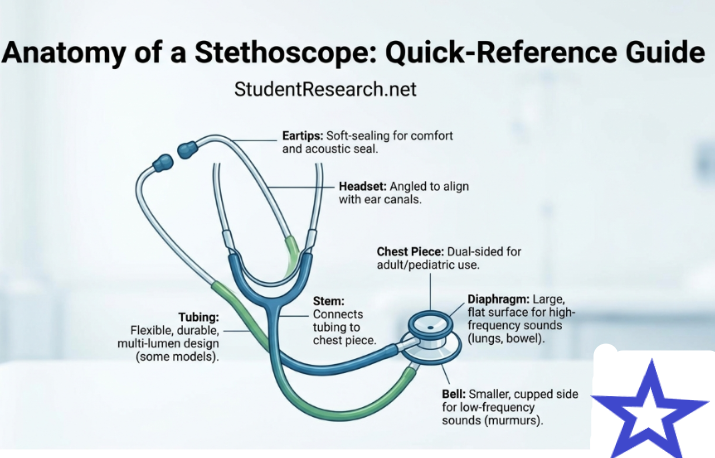 best nursing student stethoscope-The Anatomy of a Stethoscope Quick-Reference Guide