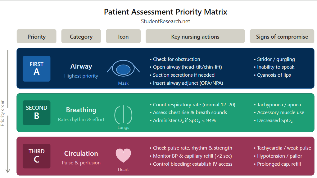 case studies for nursing students-Patient Assessment Priority Matrix.