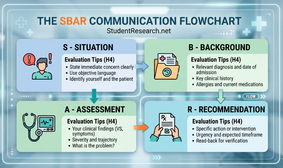 student nurse evaluation examples-The SBAR Communication Flowchart.