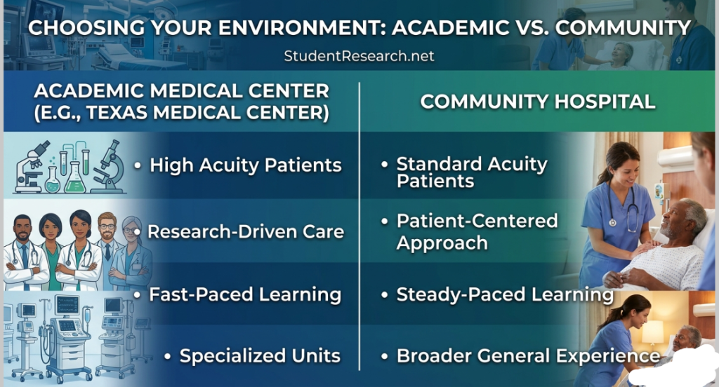 student nurse externship houston-Chossoing your environment Academic vs Community