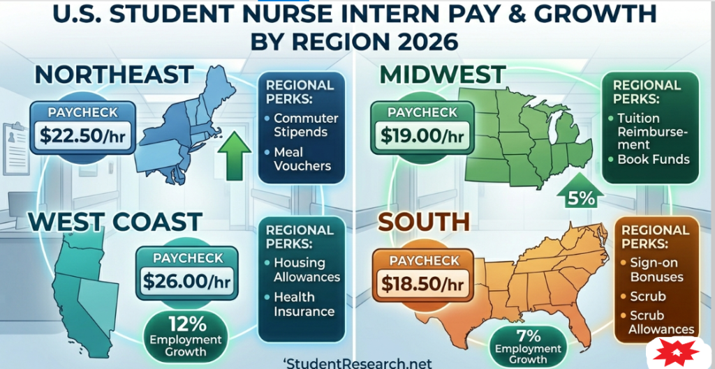 student nurse intern jobs-Statistical Map