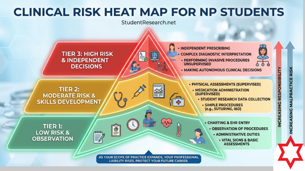 student nurse practitioner malpractice insurance-Clinical Risk Heat Map for NP Students