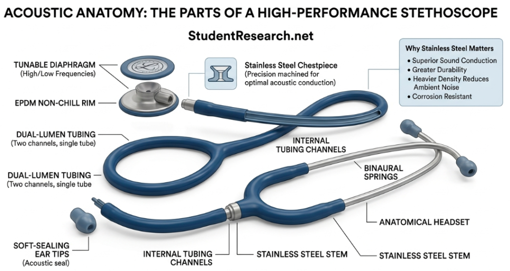 what stethoscope is best for nursing students-The Parts of a High-Performance Stethoscope