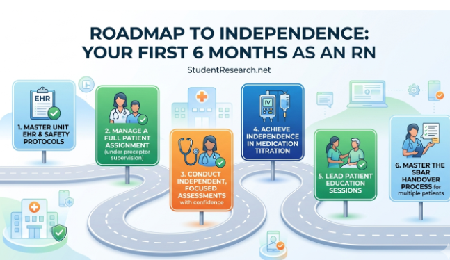Advice for Nursing Students-Sample First-Year RN SMART Goal Roadmap