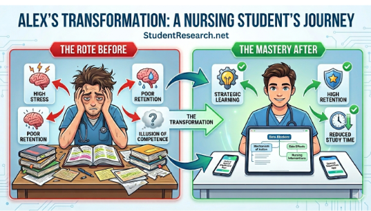 Advice For Nursing Students-The Rote vs. Mastery Transformation Diagram