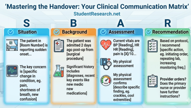 Advice For Nursing Students-The SBAR Clinical Lifeline Communication Matrix