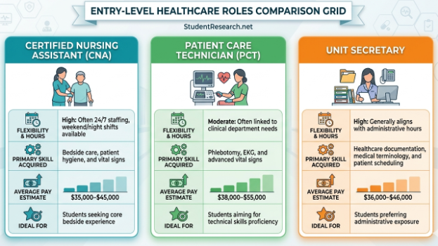 Do Nursing Students Get Paid-Entry-Level Healthcare Roles Comparison Grid