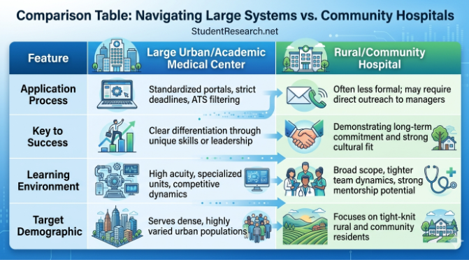 Student Nurse Externship Jobs-Navigating Large Systems vs. Community Hospitals